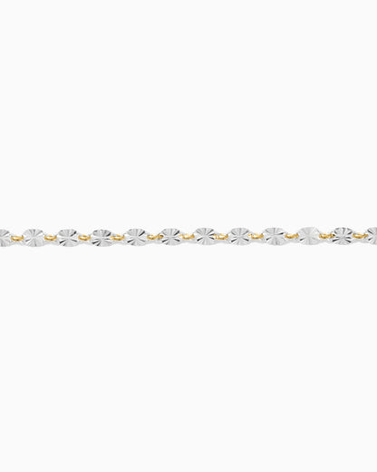 4.1mm mixed metal sunburst chain 1+1, M270