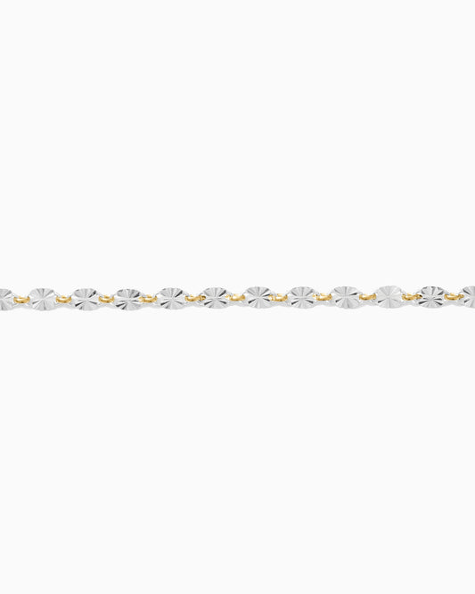 4.1mm mixed metal sunburst chain 1+1, M270