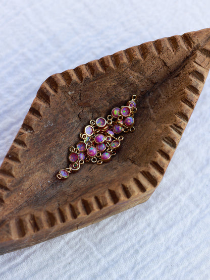 3mm Pink Opal Connector, CN264
