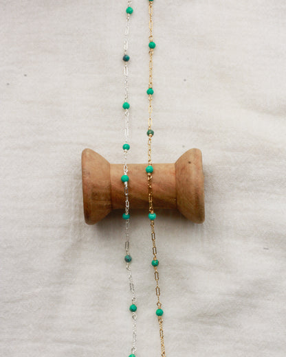 Genuine Turquoise Krinkle Chain, S76, G76
