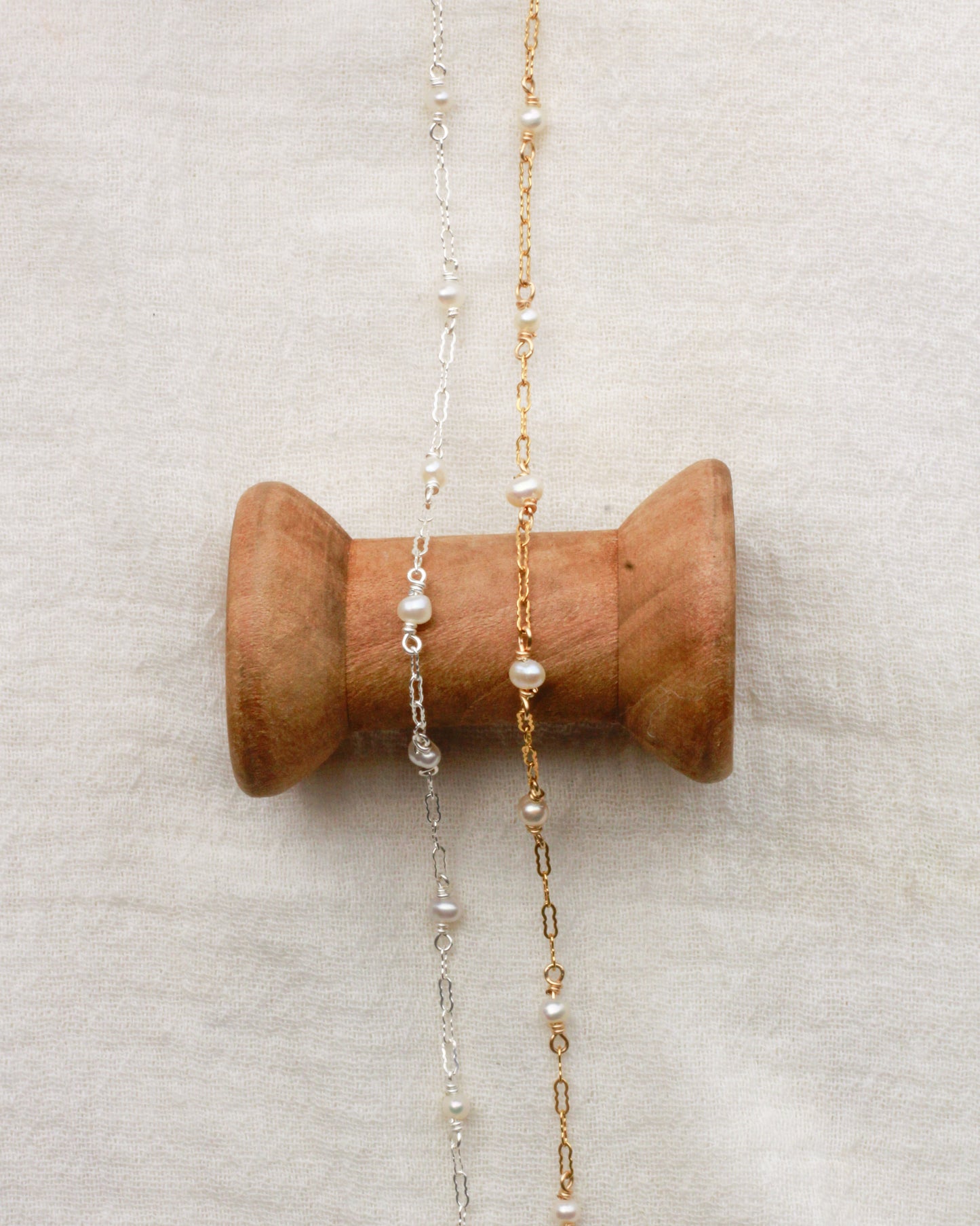 Genuine Freshwater Pearl with Krinkle Chain, S90, G90