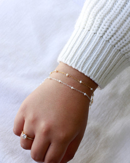 Genuine Freshwater Pearl with Krinkle Chain, S90, G90