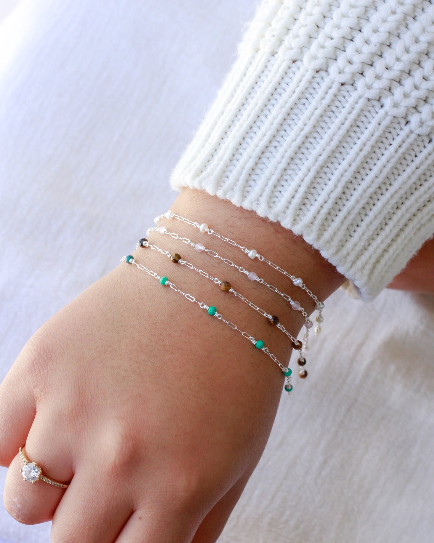 Genuine Freshwater Pearl with Krinkle Chain, S90, G90