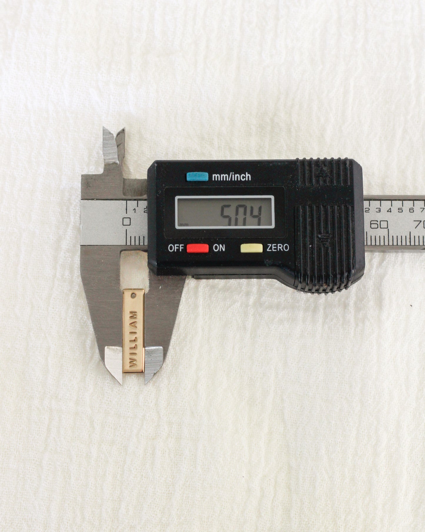 .75x5mm Custom Text Bar Charm, CH202