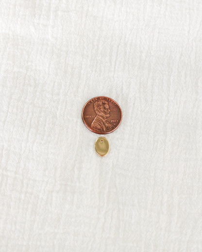 10x7mm Mini Oval Disc Blank with One Hole, B38