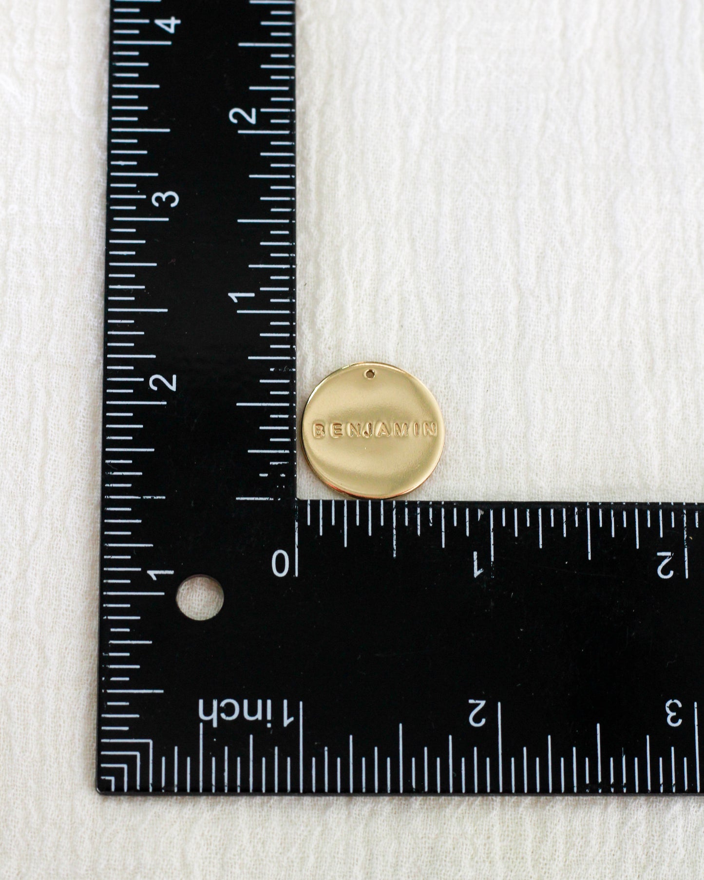 19.1mm Custom Text Circle Charm, CH195