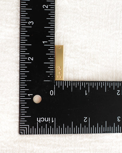 1"x6.4mm Custom Text Bar Charm, CH208