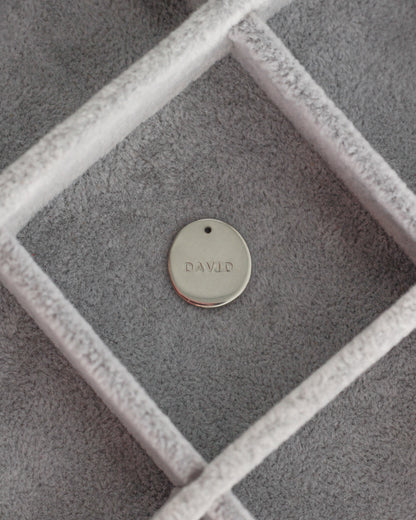 15x14mm Organic Circle with Custom Text Charm, CH207