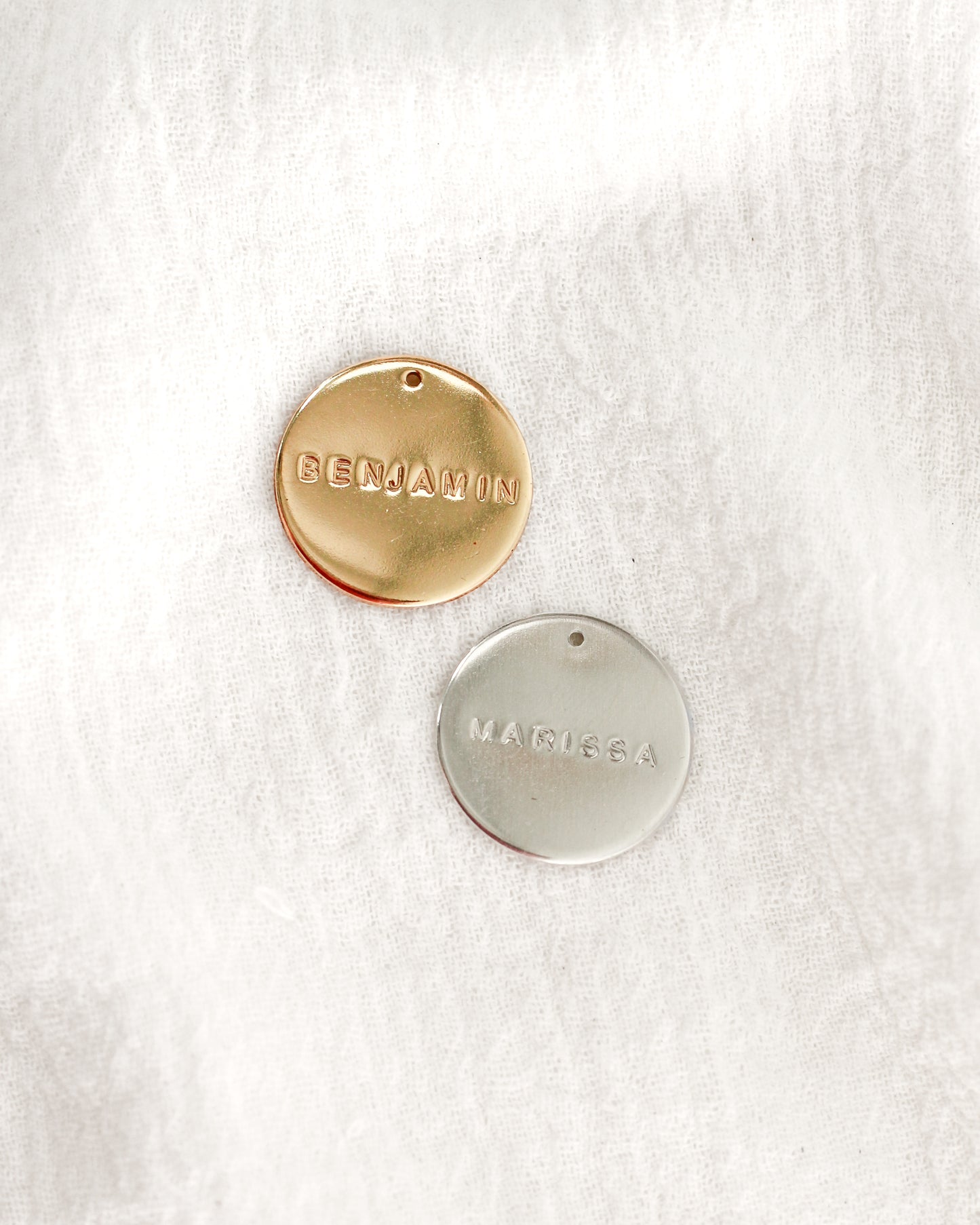 19.1mm Custom Text Circle Charm, CH195