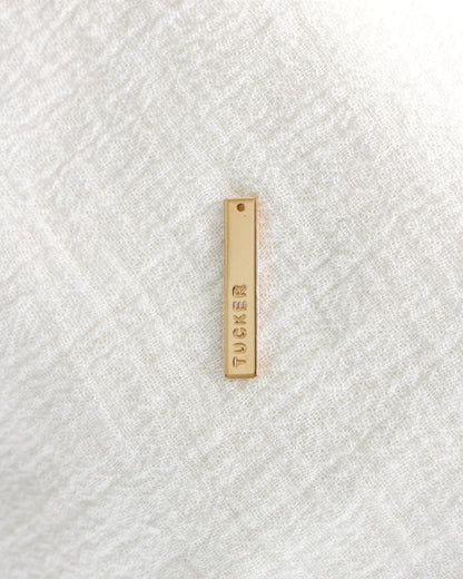 1"x5mm Custom Text Bar Charm, CH203