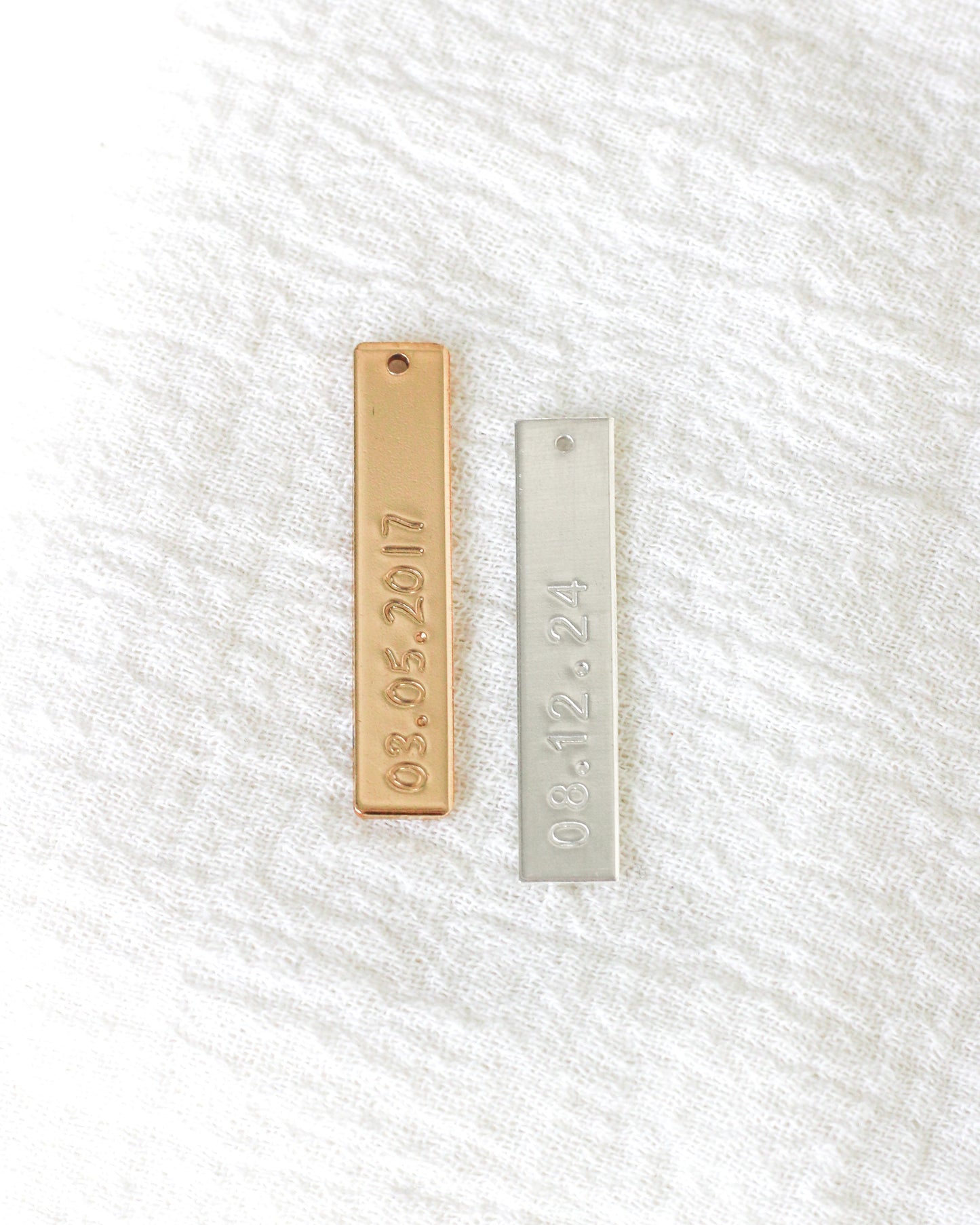 1.25"x6mm Custom Date Bar Charm, CH205
