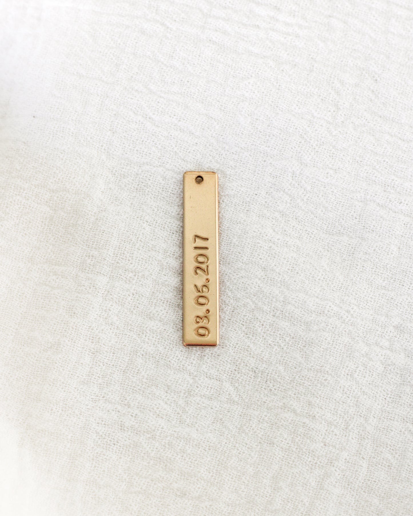 1.25"x6mm Custom Date Bar Charm, CH205