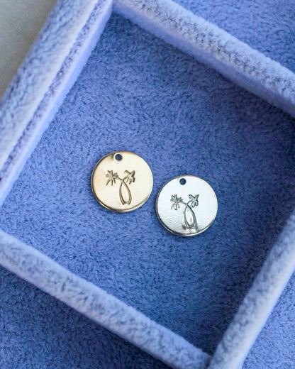 12.7mm Palm Trees Pendant, CH135