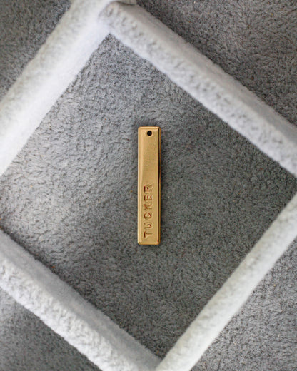 1"x5mm Custom Text Bar Charm, CH203