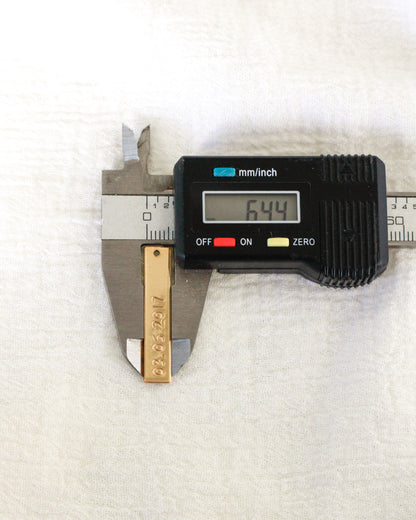 1.25"x6mm Custom Date Bar Charm, CH205