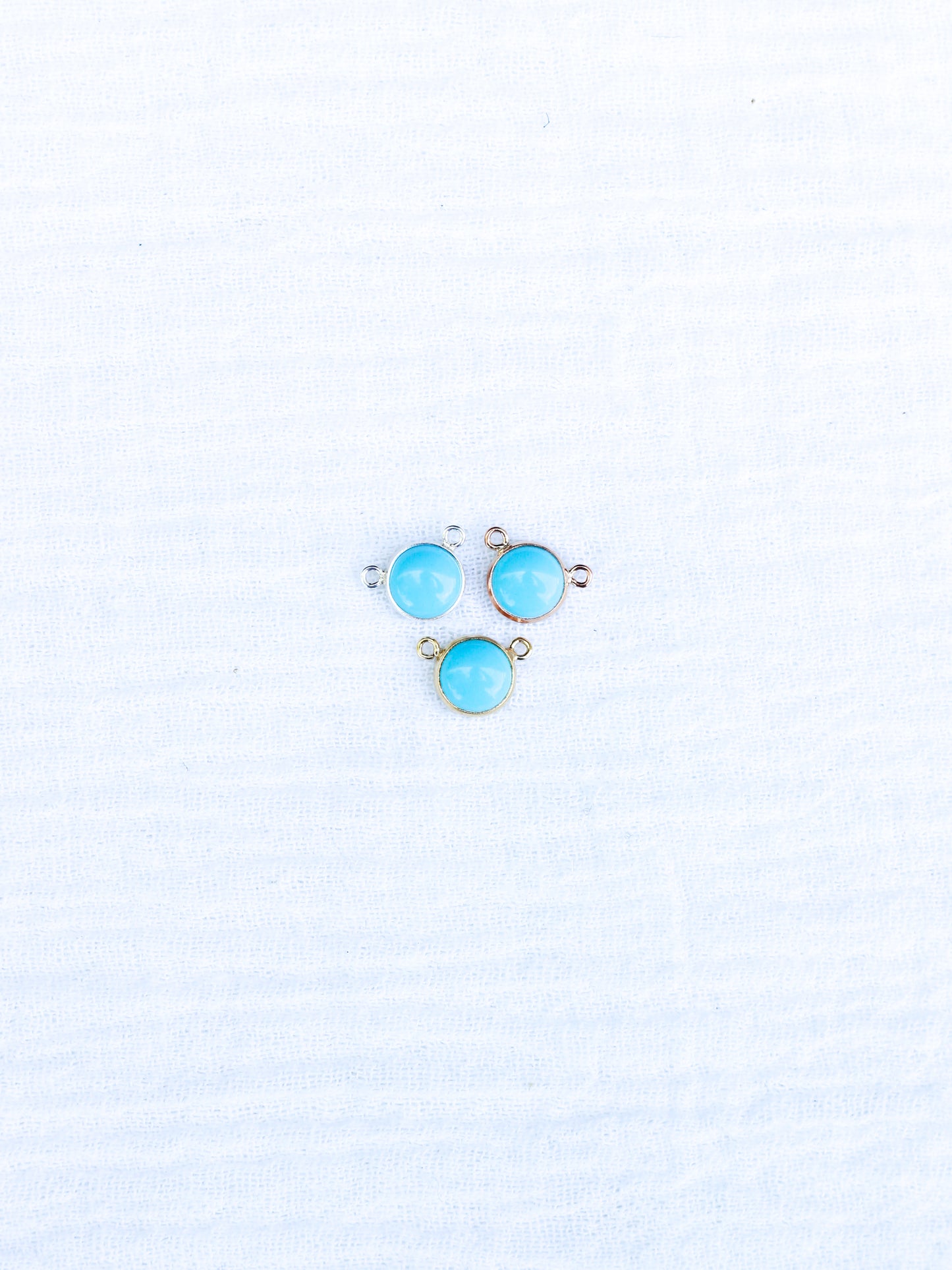 6mm 10-2 Turquoise Opal Connector, CN183