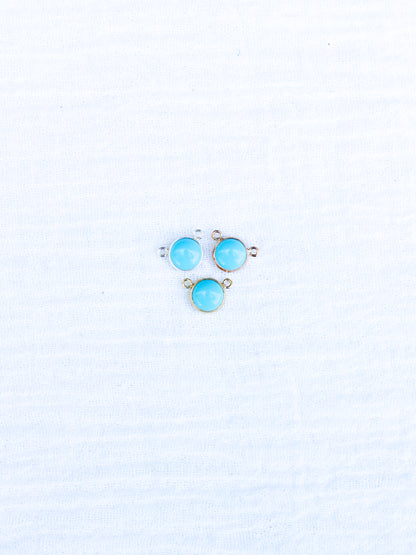 6mm 10-2 Turquoise Opal Connector, CN183