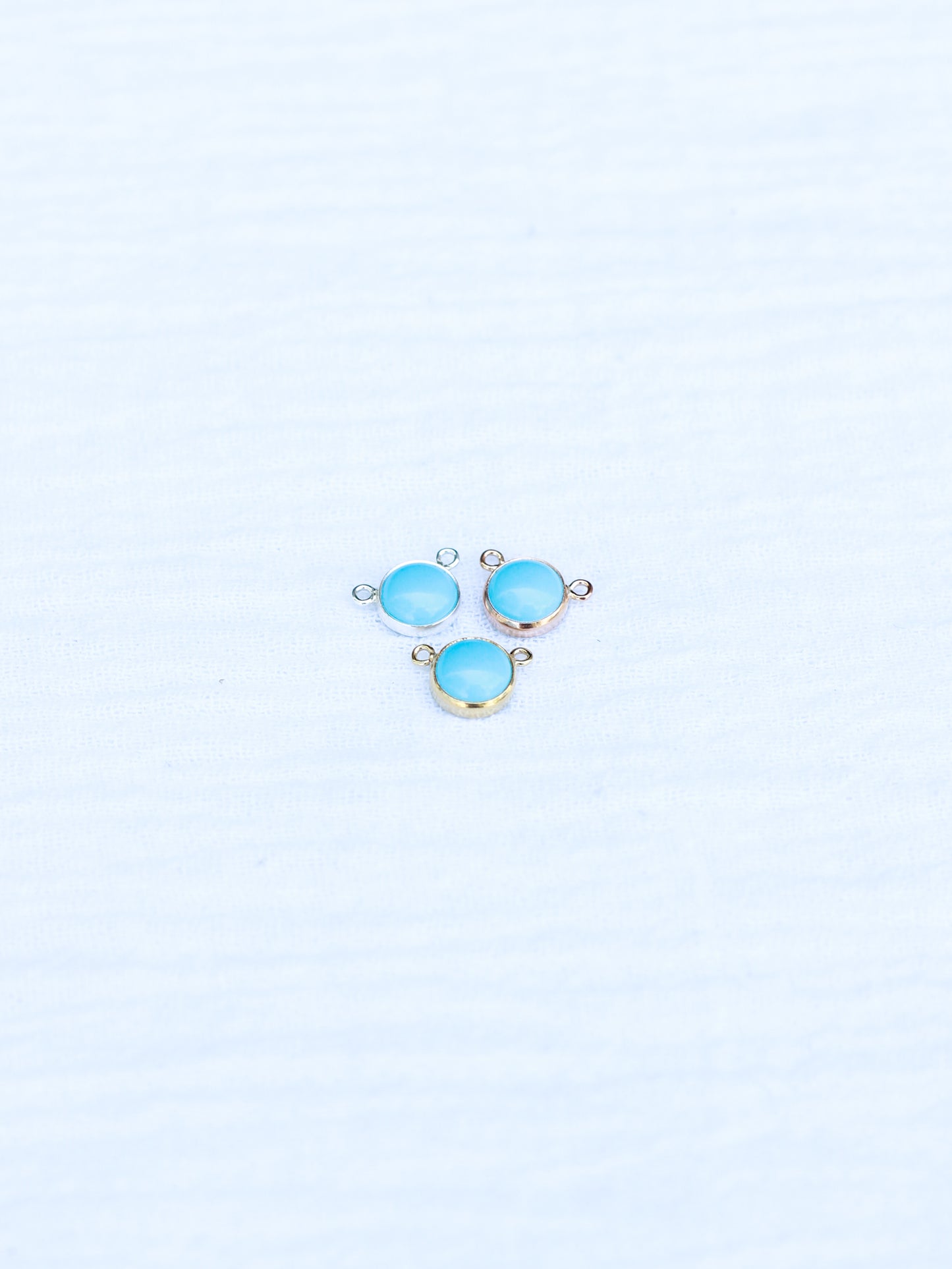6mm 10-2 Turquoise Opal Connector, CN183