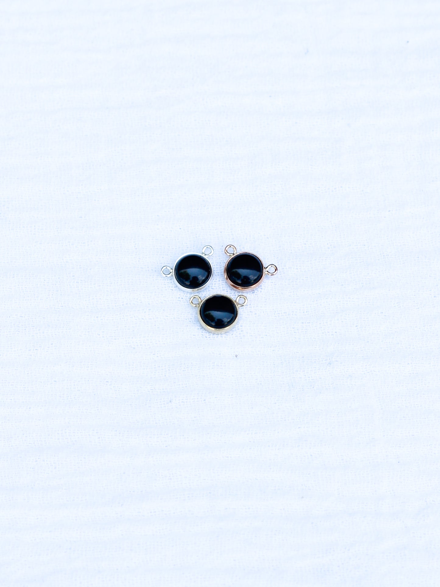 6mm 10-2 Black Onyx Opal Connector, CN184