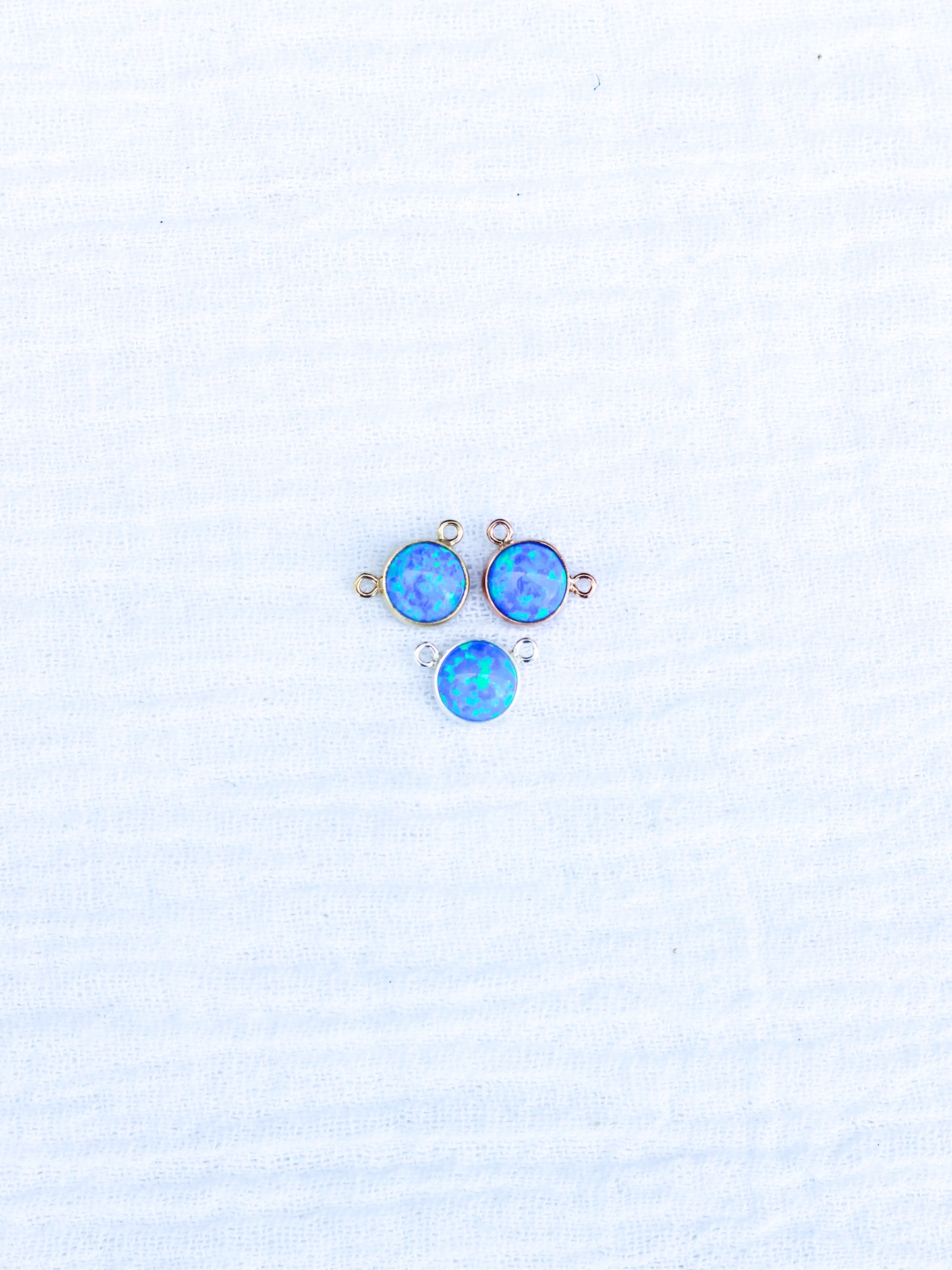 6mm 10-2 Blue Opal Connector, CN182