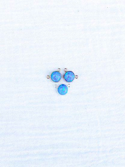 6mm 10-2 Blue Opal Connector, CN182