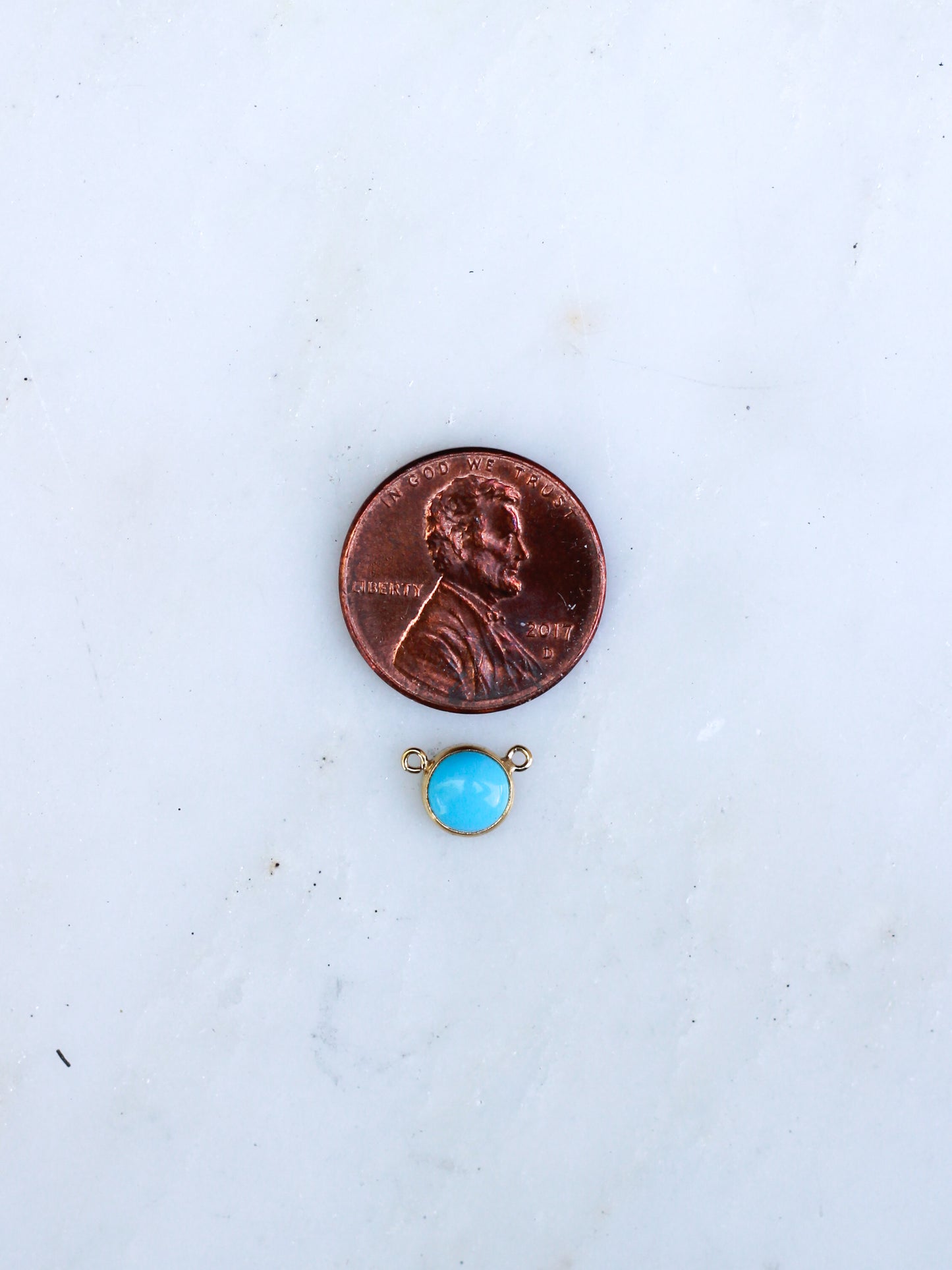 6mm 10-2 Turquoise Opal Connector, CN183