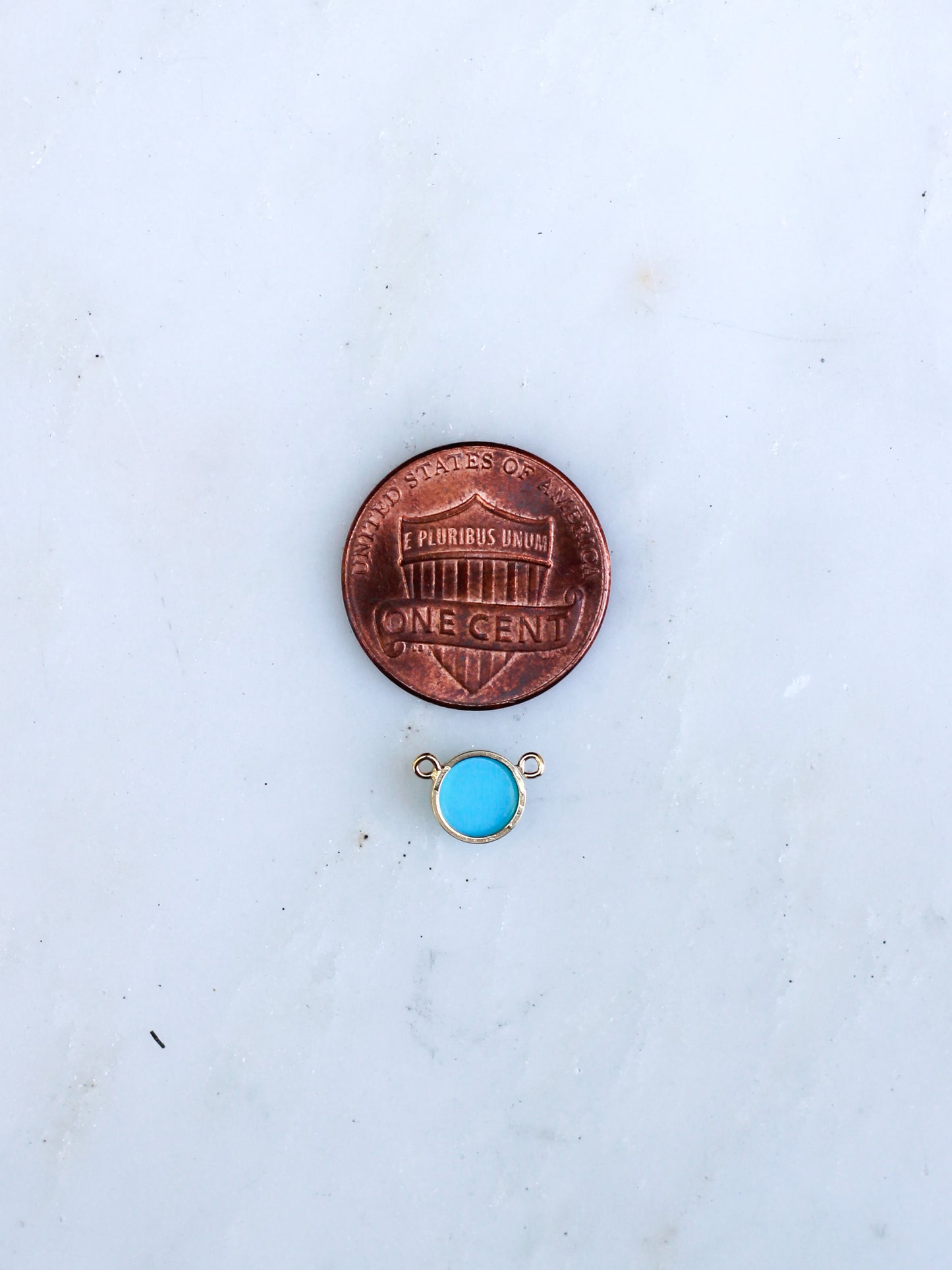 6mm 10-2 Turquoise Opal Connector, CN183
