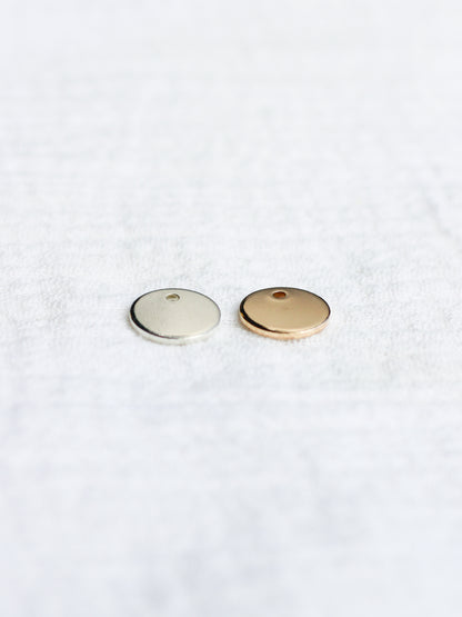 9.5mm Circle Disc Blank with One Hole, B68