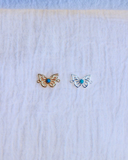 Butterfly Turquoise Connector, CN154