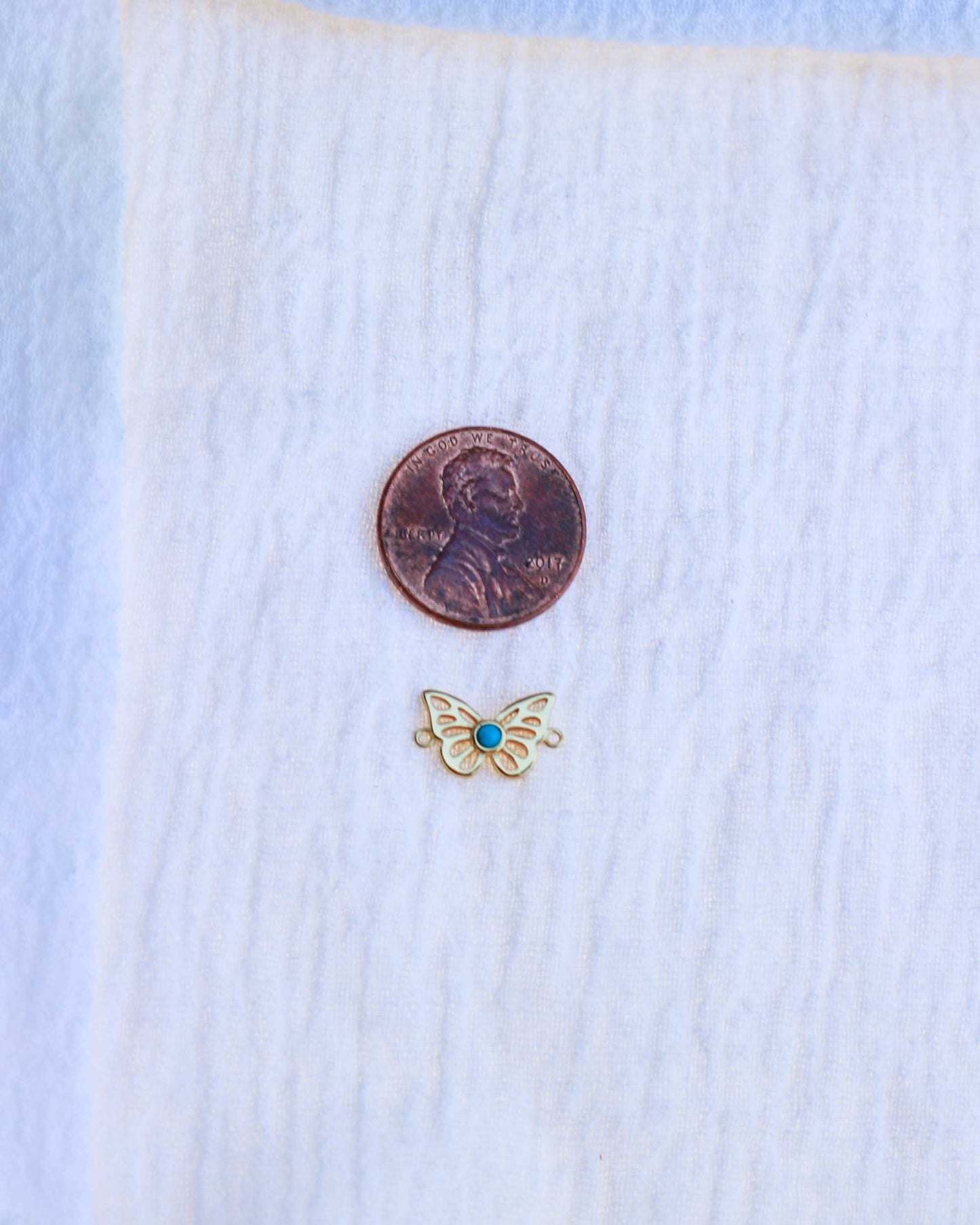 Butterfly Turquoise Connector, CN154