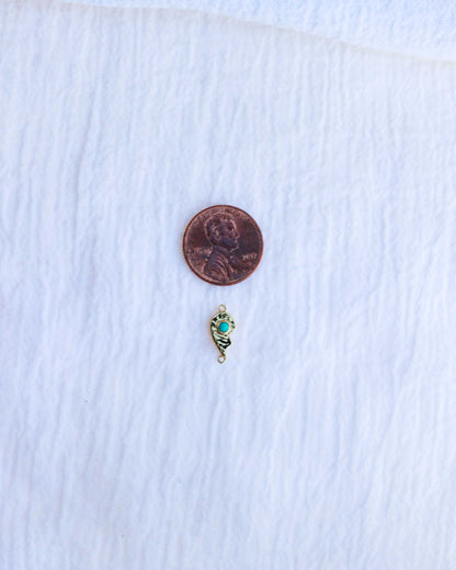 Best Friends Heart Genuine Turquoise Connector, CN156