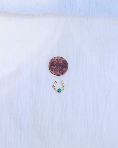 Horseshoe Turquoise Connector, CN157