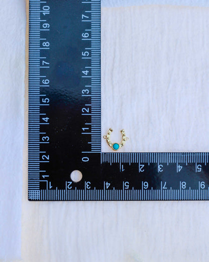 Horseshoe Turquoise Connector, CN157