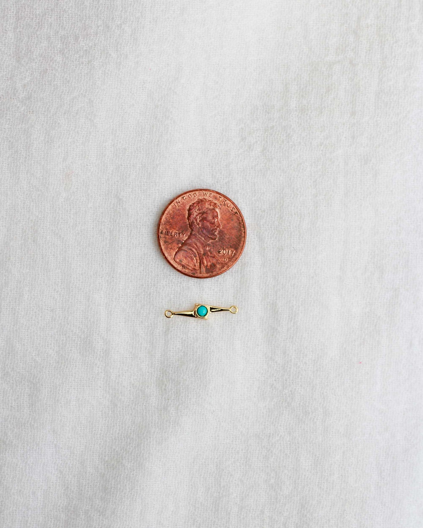 Lightning Bolt Genuine Turquoise Connector, CN155