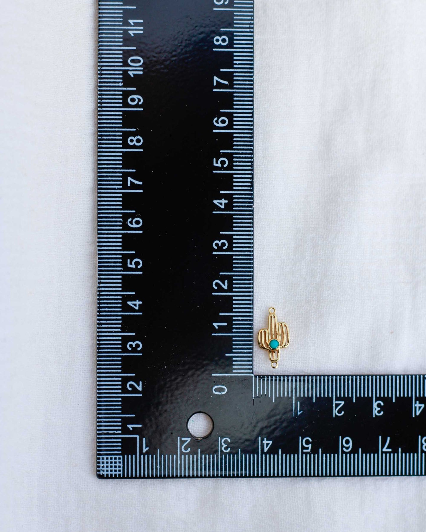 Cactus With Genuine Cabochon Turquoise Connector, CN160