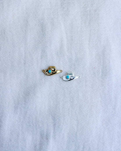 Cowgirl Hat Turquoise Connector, CN161