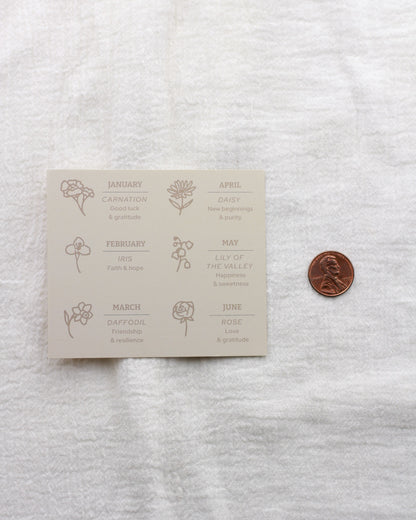 Birthflower Cards for CN01,CH05, SCN508, MC02