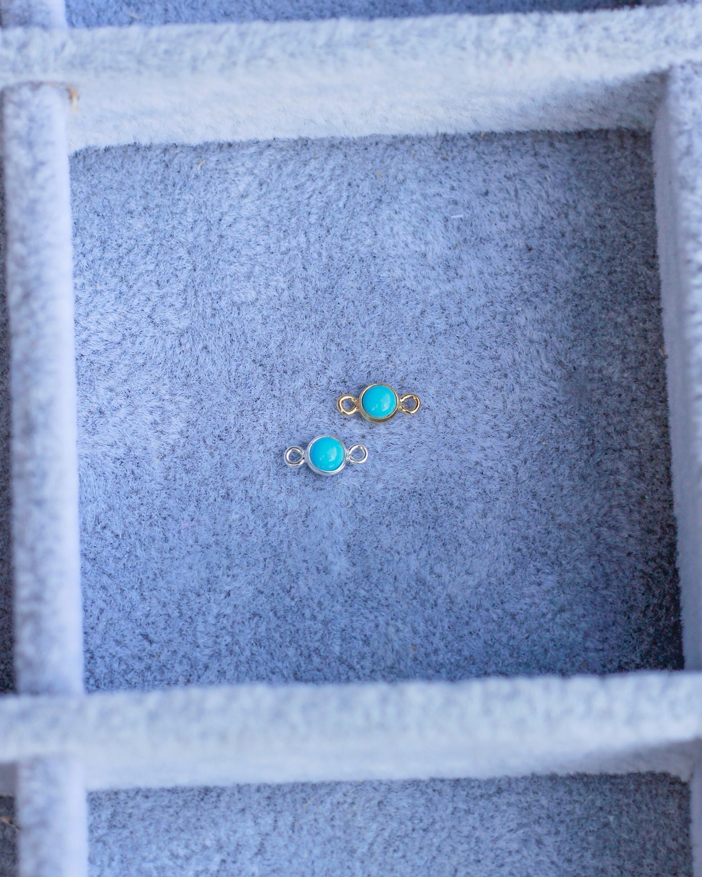 3mm Gold Turquoise Connector, CN273