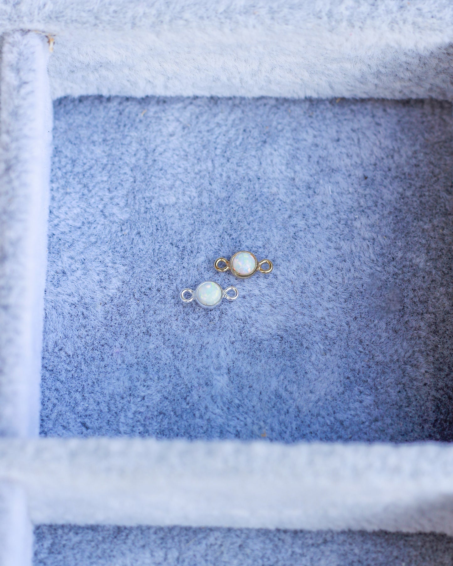 3mm Gold Filled Opal Connector, CN265