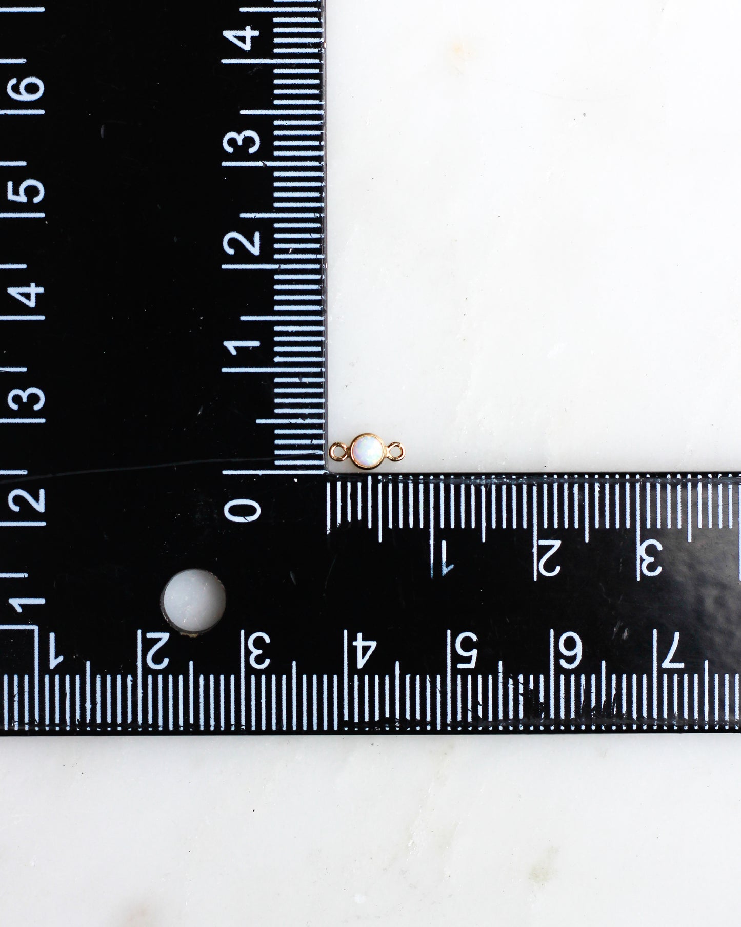 3mm Gold Filled Opal Connector, CN265