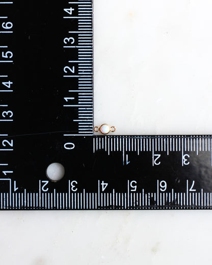 3mm Gold Filled Opal Connector, CN265