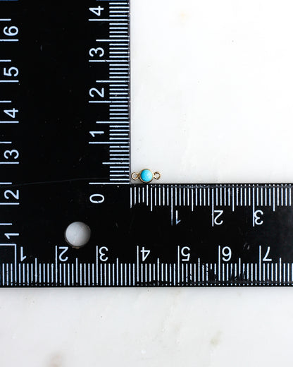 3mm Sterling Silver Turquoise Connector, CN274