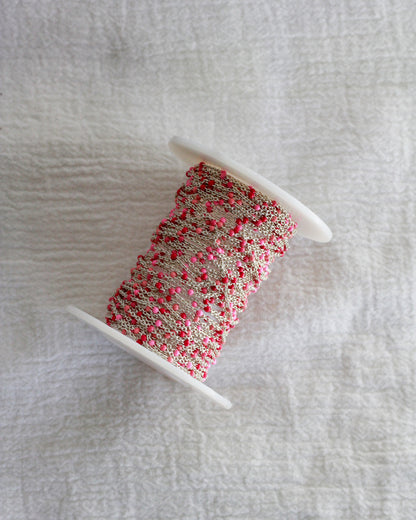 1mm Flat Cable with Pink Enamel Dots, S86