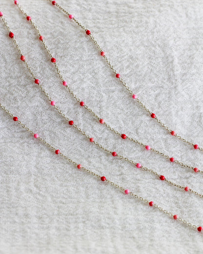 1mm Flat Cable with Pink Enamel Dots, S86