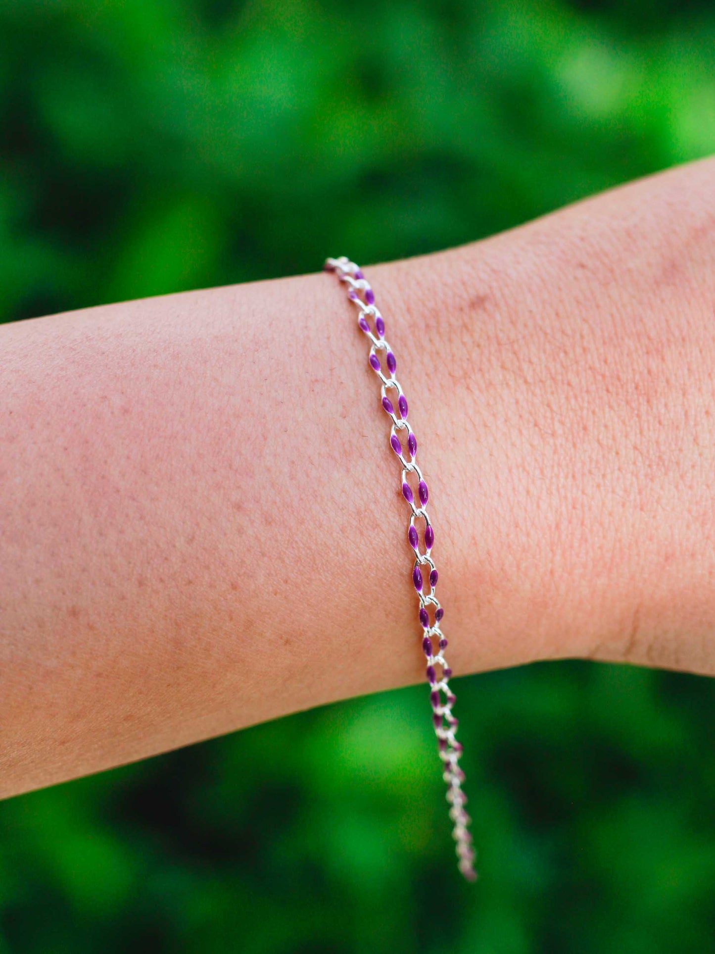 Dark Purple Enamel Chain, SP124