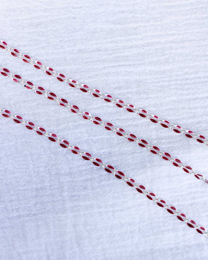 Maroon Enamel Chain, SP118