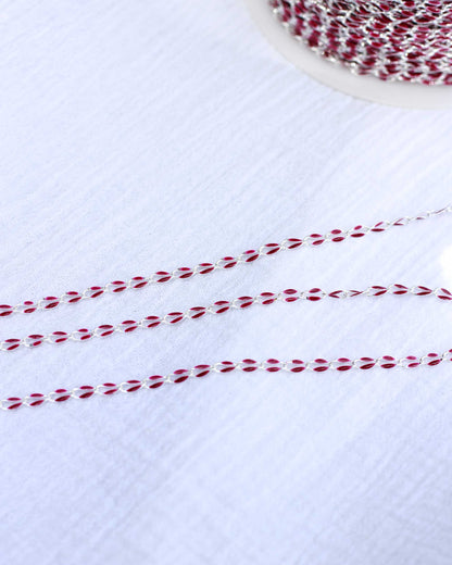 Maroon Enamel Chain, SP118