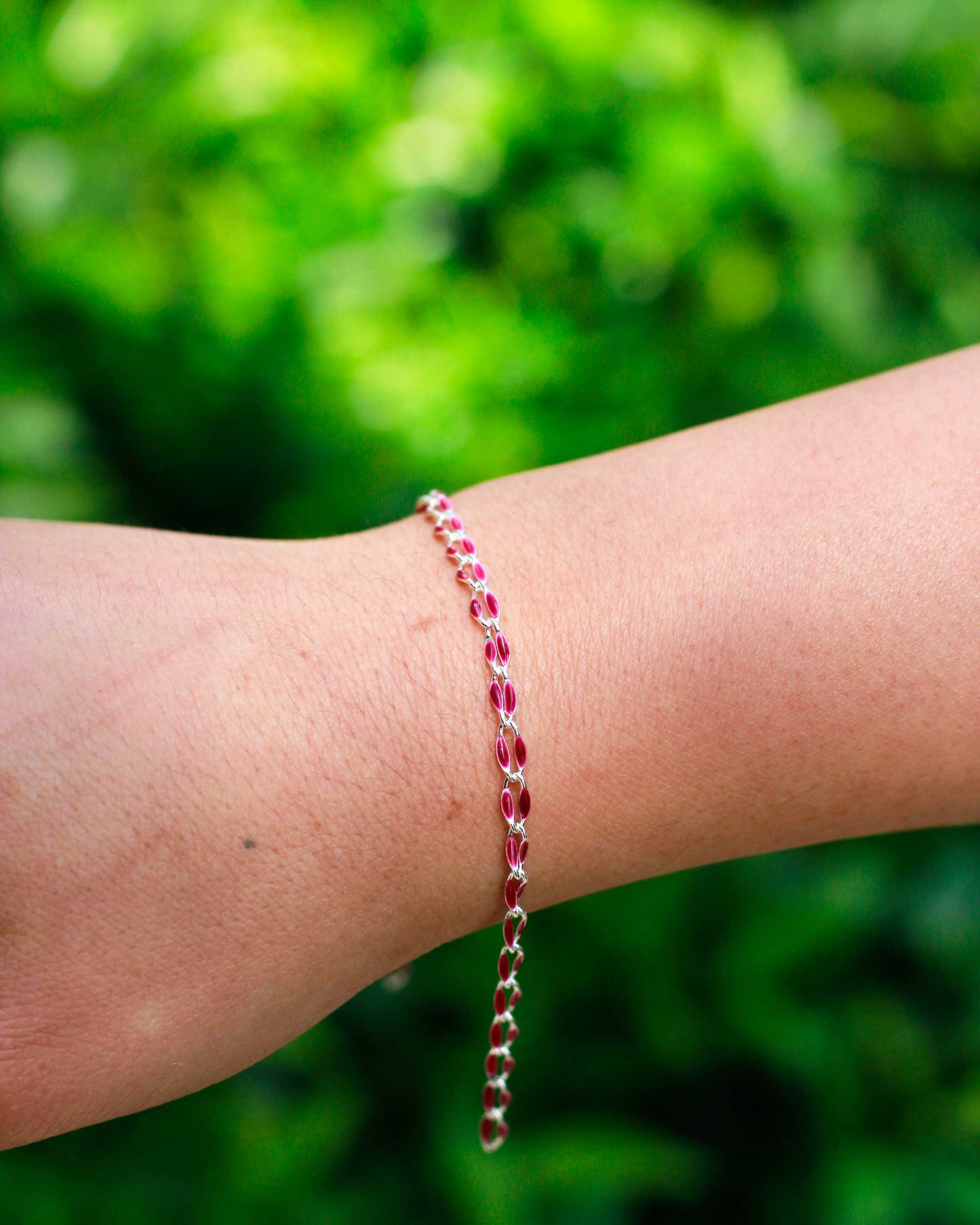 Maroon Enamel Chain, SP118