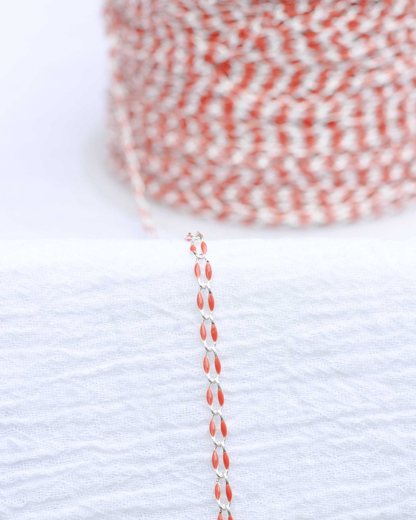 Burnt Orange Enamel Chain, SP125