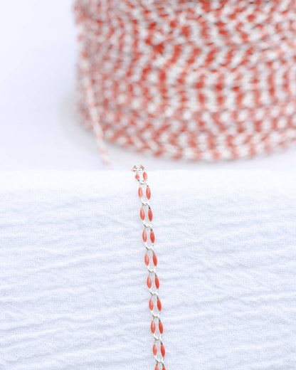 Burnt Orange Enamel Chain, SP125